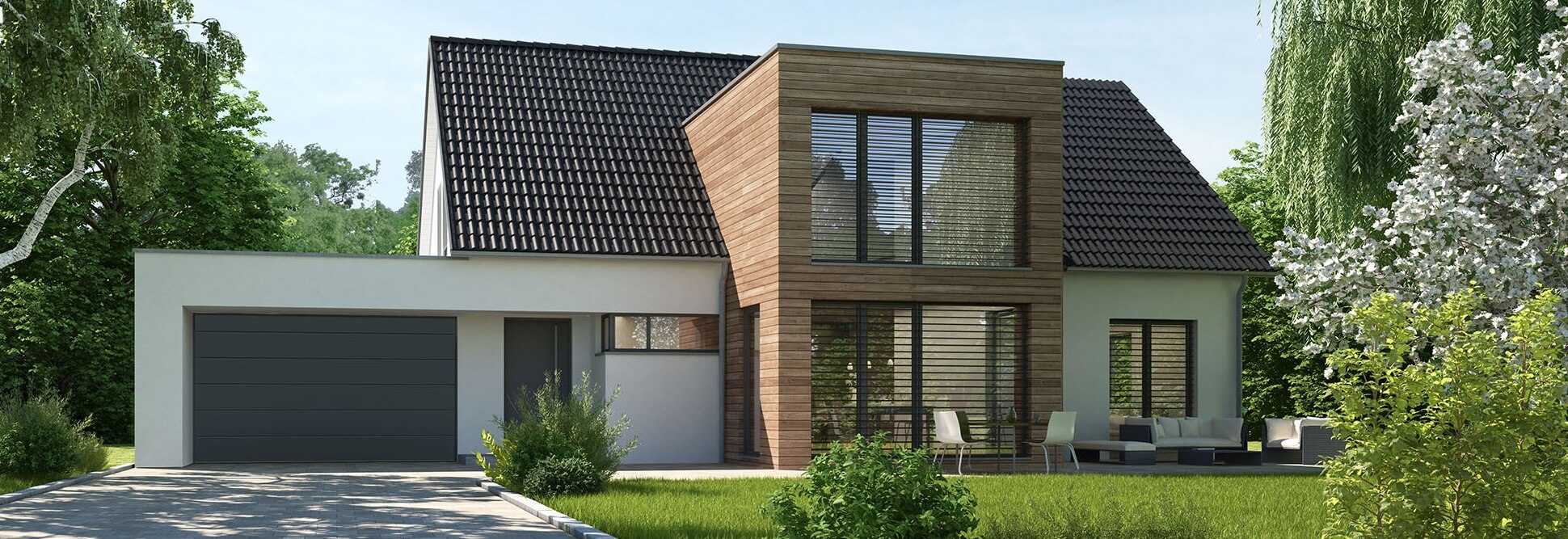 Haus mit Garagentor von Teckentrup